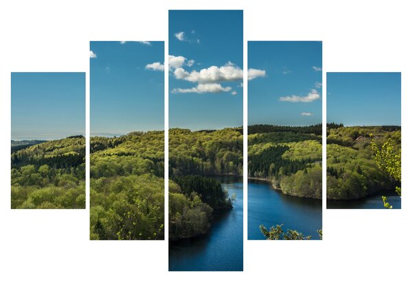Slika - Jezero u šumi (150x105 cm)