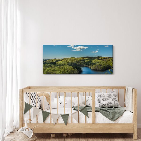 Slika - Jezero u šumi (120x50 cm)