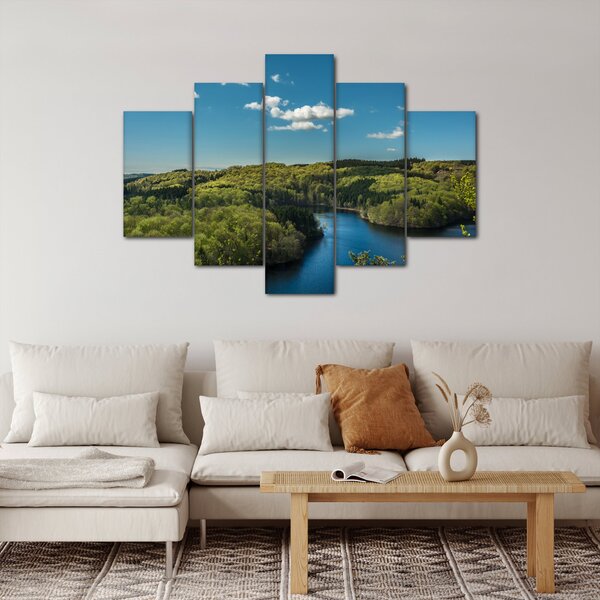 Slika - Jezero u šumi (150x105 cm)