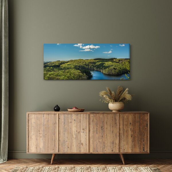 Slika - Jezero u šumi (120x50 cm)