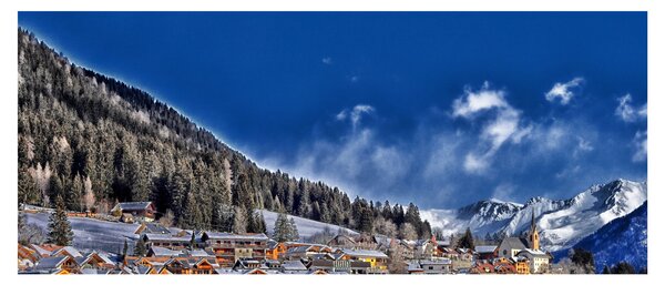 Slika - Planinski grad (120x50 cm)