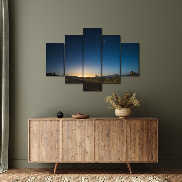 Slika - Noćno nebo iznad ceste (150x105 cm)