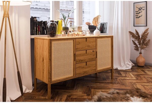 Niska komoda od hrastovine 142x84 cm Pola - The Beds
