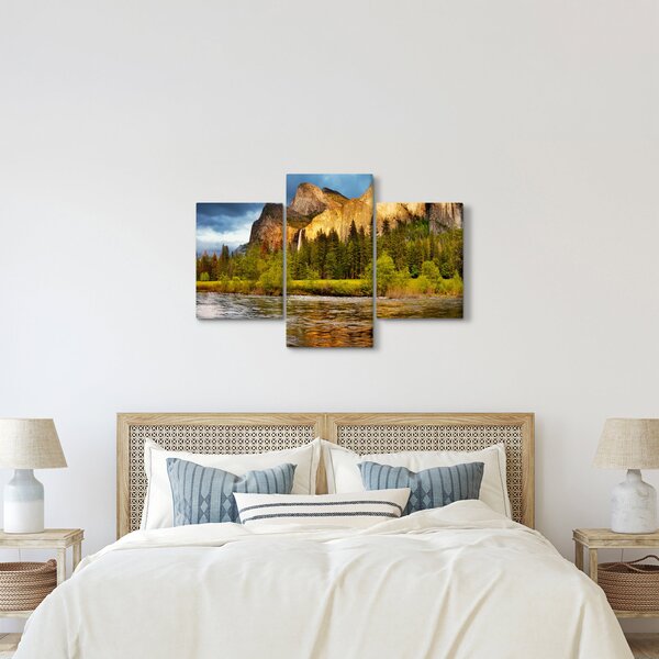 Slika - Stijene uz jezero (90x60 cm)