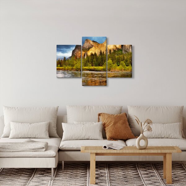 Slika - Stijene uz jezero (90x60 cm)