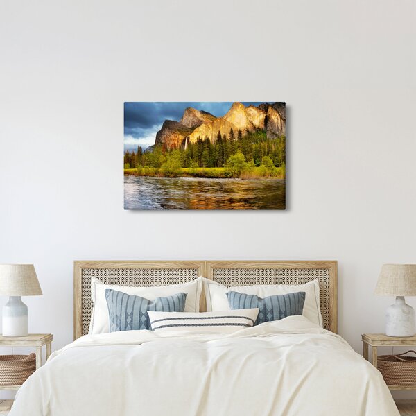 Slika - Stijene uz jezero (90x60 cm)