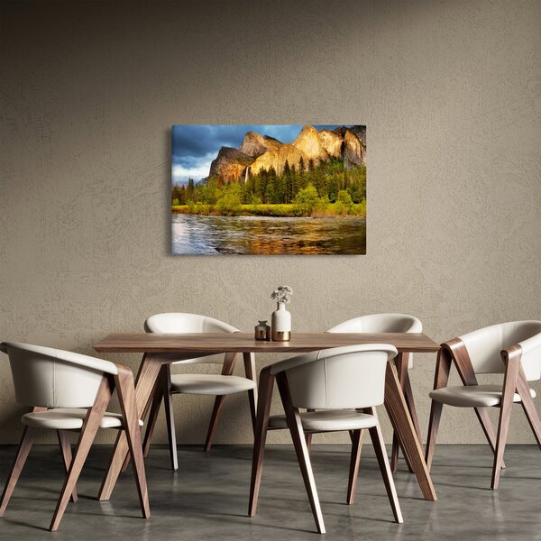 Slika - Stijene uz jezero (90x60 cm)