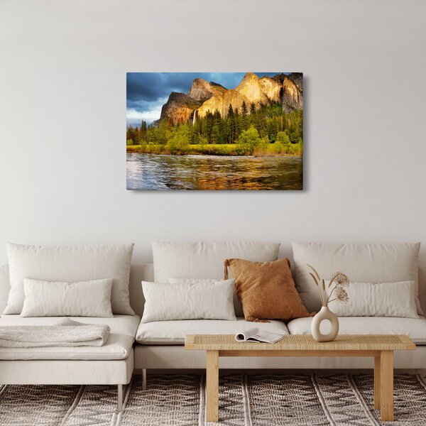 Slika - Stijene uz jezero (90x60 cm)