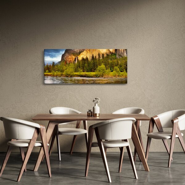 Slika - Stijene uz jezero (120x50 cm)