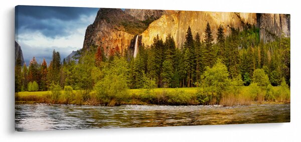 Slika - Stijene uz jezero (120x50 cm)