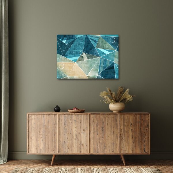 Slika - Tirkizna apstrakcija (70x50 cm)