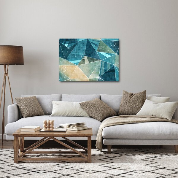 Slika - Tirkizna apstrakcija (70x50 cm)