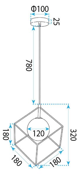 Lampa Viseća APP1210-1CP Gold