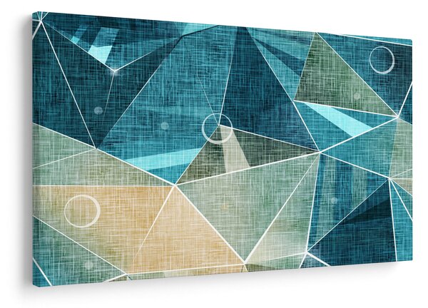 Slika - Tirkizna apstrakcija (90x60 cm)
