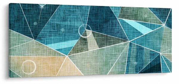Slika - Tirkizna apstrakcija (120x50 cm)