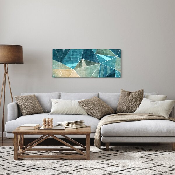 Slika - Tirkizna apstrakcija (120x50 cm)