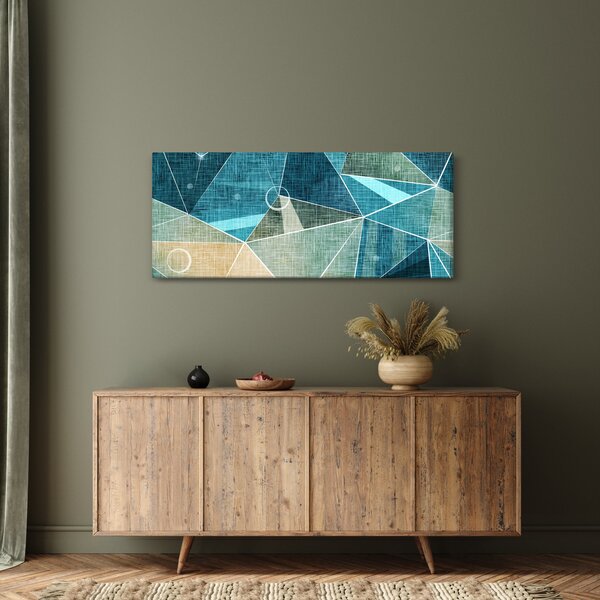 Slika - Tirkizna apstrakcija (120x50 cm)