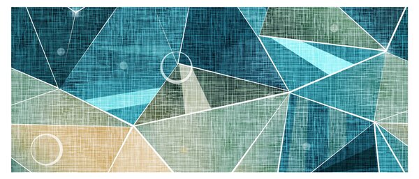 Slika - Tirkizna apstrakcija (120x50 cm)