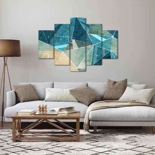 Slika - Tirkizna apstrakcija (150x105 cm)