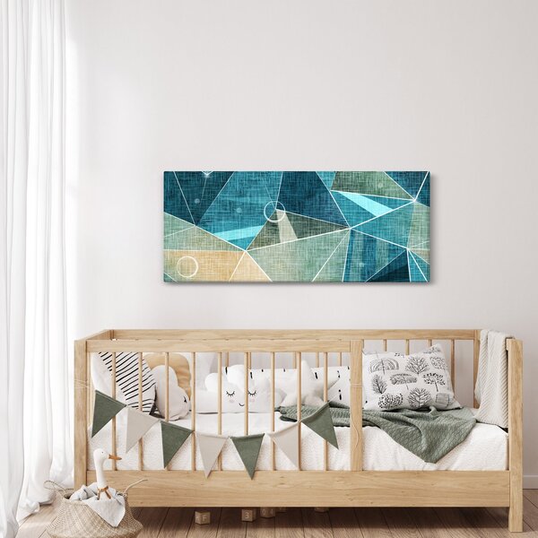 Slika - Tirkizna apstrakcija (120x50 cm)