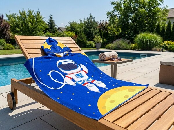 Dječje pončo GALAXIO plavo Dimenzije: 60 x 120 cm