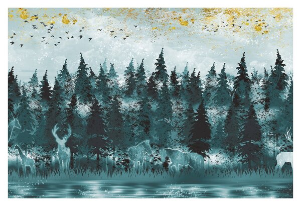 Slika - Životinje u šumi (90x60 cm)