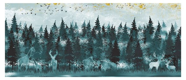 Slika - Životinje u šumi (120x50 cm)