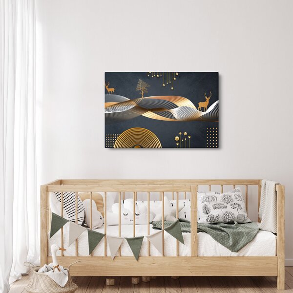 Slika - Grafika s jelenom (90x60 cm)