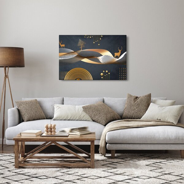 Slika - Grafika s jelenom (90x60 cm)