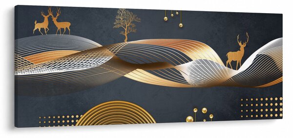 Slika - Grafika s jelenom (120x50 cm)