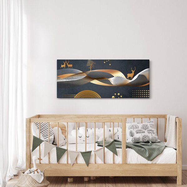 Slika - Grafika s jelenom (120x50 cm)