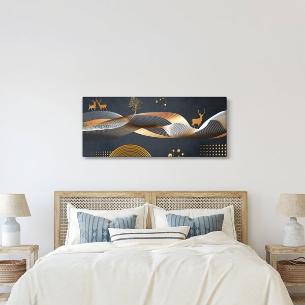 Slika - Grafika s jelenom (120x50 cm)