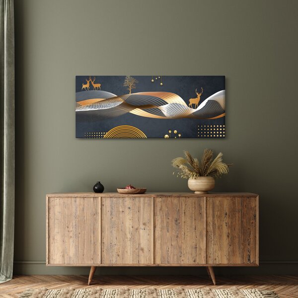 Slika - Grafika s jelenom (120x50 cm)