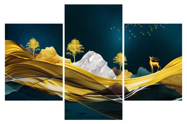 Slika - Jelen u prirodi (90x60 cm)