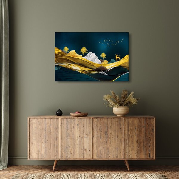 Slika - Jelen u prirodi (90x60 cm)
