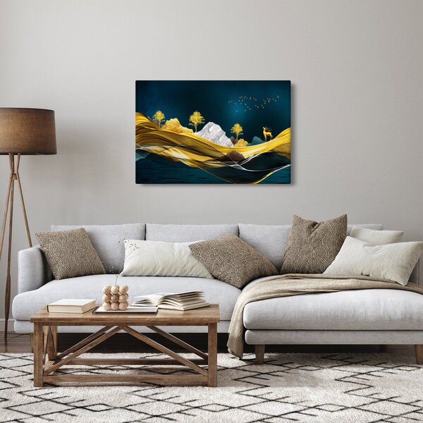 Slika - Jelen u prirodi (90x60 cm)