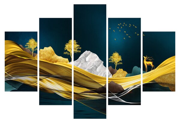 Slika - Jelen u prirodi (150x105 cm)