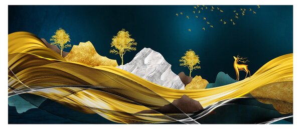 Slika - Jelen u prirodi (120x50 cm)