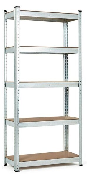 Stabilni metalni stalak za odlaganje sa 5 polica 180 x 90 x 40 cm