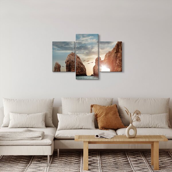Slika - Zalazak sunca nad liticama (90x60 cm)