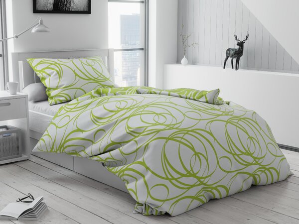 Pamučna posteljina Aromis zelena hotelski džep Dimenzije posteljine: 70 x 90 cm | 140 x 200 cm