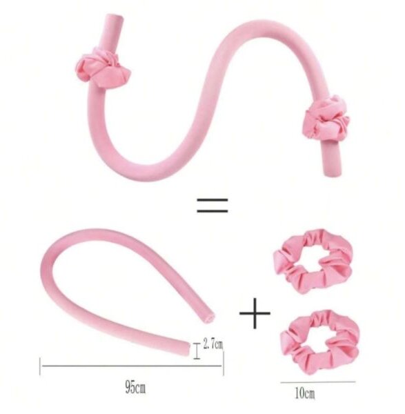 Satenska spužva za kovrčanje kose - Heatless Curls