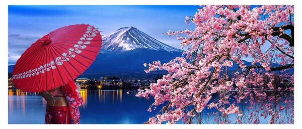 Slika - Pogled na vrh, Japan (120x50 cm)