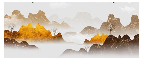 Slika - Planine u magli (120x50 cm)