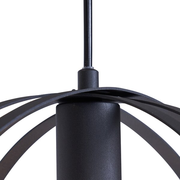 Smart hanglamp zwart rond 3-lichts incl. Wifi G95 - Indu