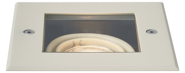 Set od 6 modernih bež reflektora za tlo GU10 50mm rotirajućih i nagibnih IP65 - Oneon