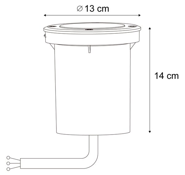 Moderna podna svjetiljka bež GU10 50mm podesiva IP65 - Delux