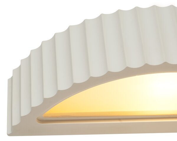 Skandinavska zidna svjetiljka bijela organska - Plaster