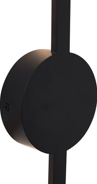 Moderna zidna svjetiljka crna 60 cm uklj. LED - Clockwise
