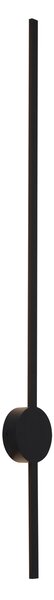 Moderna zidna svjetiljka crna 100 cm uklj. LED prigušiva - Clockwise